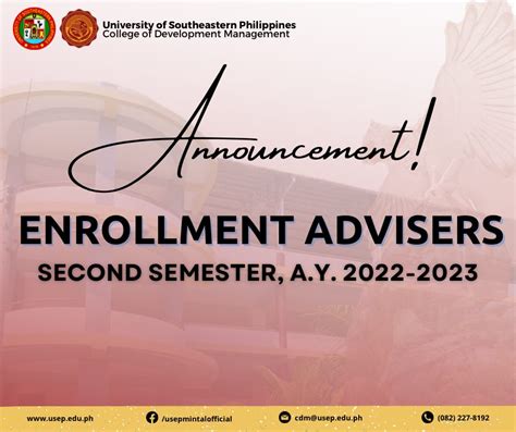 ANNOUNCEMENT: Please be informed of the enrollment .